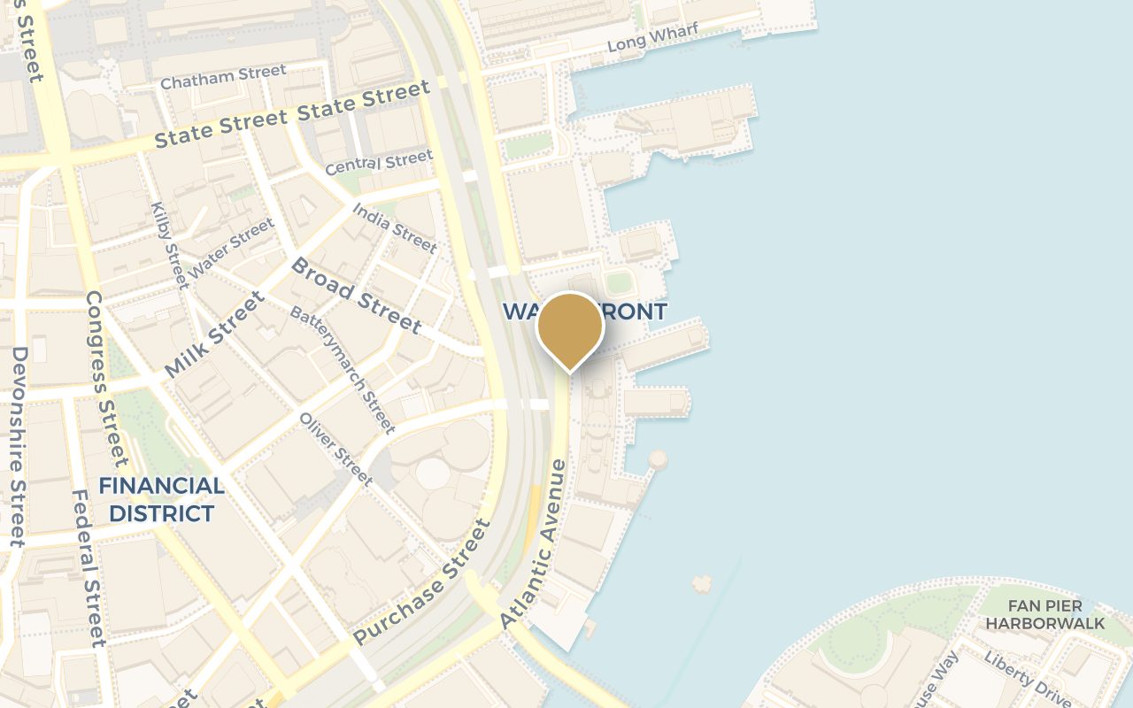 Map of the Rowes Wharf Garage location
